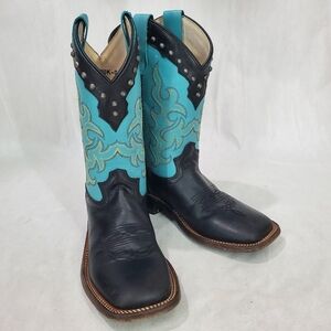 Leather kids cowboy boot. Sz3D